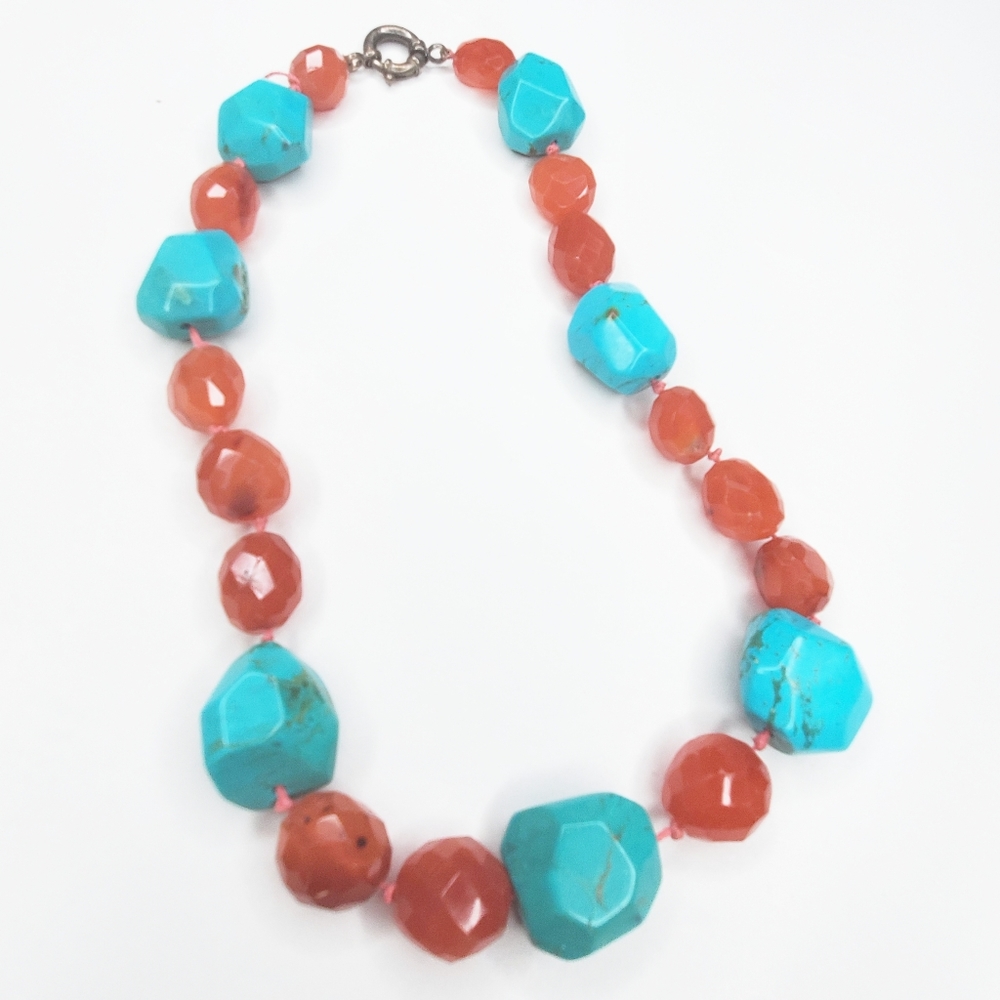 Chunky Glass Beaded Boho Southwest Necklace